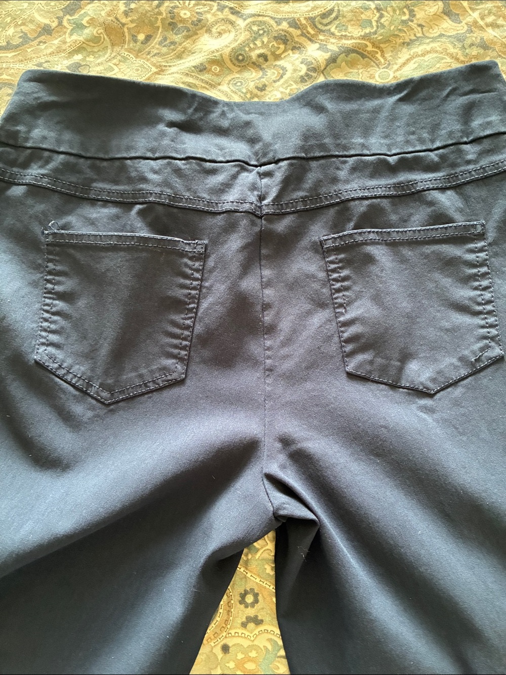 Ruby Rd. Navy Blue pull on stretch pants - Picture 6 of 6